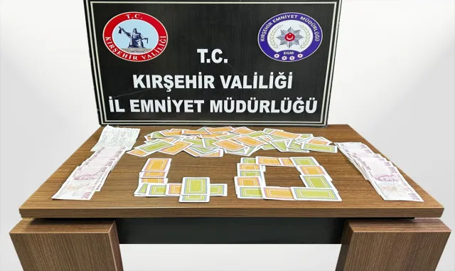 Kırşehir'de kumar oynayan 5 kişiye 58 bin 20 lira ceza kesildi