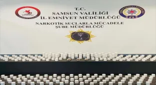 Samsun'da 9 bin 308 sentetik ecza ele geçirildi