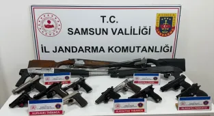 Samsun'da sosyal medyadan havaya ateş ettiği belirlenen 6 zanlı yakalandı