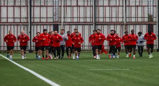 Samsunspor, Shkendija maçının hazırlıklarına başladı
