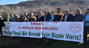 Şırnak'ta İl Sağlık Müdürlüğü Hatıra Ormanı oluşturuldu