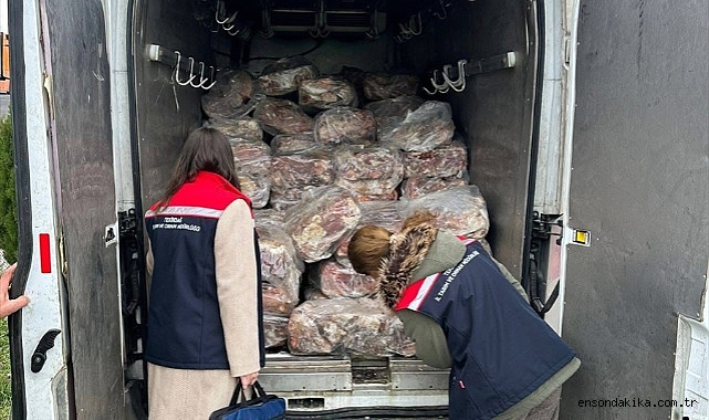 Tekirdağ'da 3 bin 500 kilogram sakatat ele geçirildi