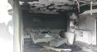 Samsun'da komşusuna kızan kişi evinde yangın çıkardı