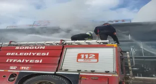 Yozgat’ta iş yerinde çıkan yangın söndürüldü