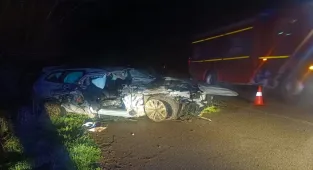 Afyonkarahisar'da ağaca çarpan otomobildeki 1 kişi öldü, 1 kişi yaralandı