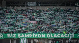 Bursaspor'un deplasman maçını 35 bin yeşil-beyazlı taraftar izledi