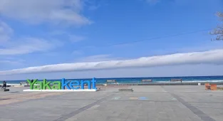 Karadeniz'de nadir görülen rulo bulut oluştu