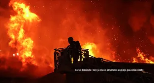 Kuveyt'teki bir petrol rafinerisinde İHA saldırısı sonucu yangın çıktı