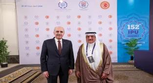 TBMM Başkanı Kurtulmuş, Bahreyn Temsilciler Meclisi Başkanı Al Musalam ile görüştü