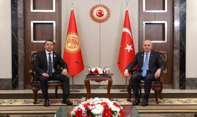 TBMM Başkanı Kurtulmuş, Kırgızistan Jogorku Keneş Başkanı Mamataliyev ile görüştü