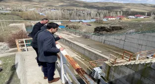 Ulaş Kaymakamı Eskimez, Karacalar Barajı'nda incelemelerde bulundu