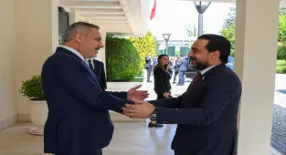 Bakan Fidan, Irak'ın Takaddüm Partisi lideri Halbusi'yi Ankara'da kabul etti