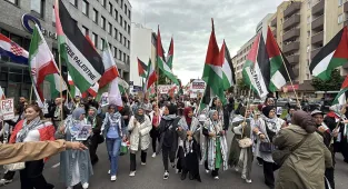 Berlin'de Filistin’e destek gösterisi düzenlendi