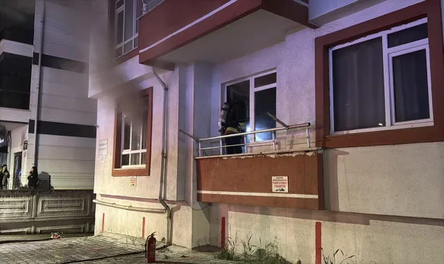 Bolu'da itfaiyenin yaşatmak için seferber olduğu kedi kurtarılamadı