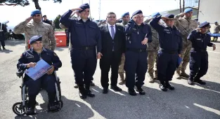 Çorum ve Sinop'ta engelliler bir günlük temsili askerlik yaptı