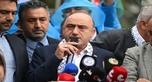 İsrail'in Küresel Sumud Filosu'na saldırısı Başkent'te protesto edildi