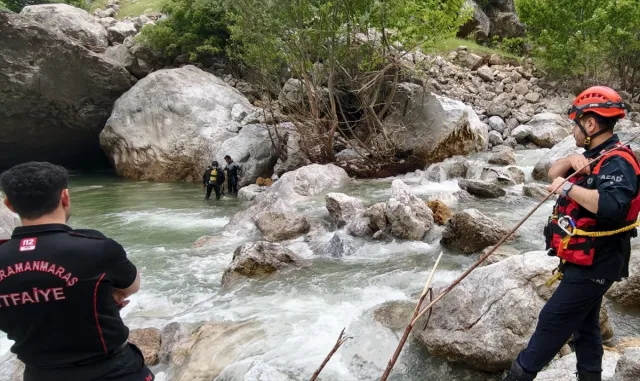 Kahramanmaraş'ta nehirde kaybolan kişi için arama çalışması başlatıldı