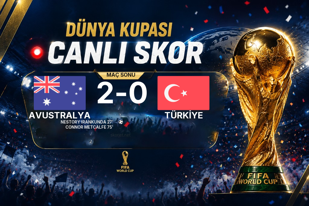 Avustralya 2-0 Türkiye — Maç Sona Erdi