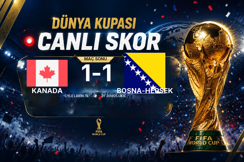CANLI ANLATIM | Kanada - Bosna-Hersek maçı: Kadro, diziliş, istatistik... (2026 Dünya Kupası maçı)