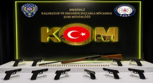 Denizli'de silah kaçakçılığı operasyonunda 3 kişi tutuklandı
