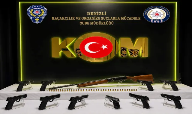 Denizli'de silah kaçakçılığı operasyonunda 3 kişi tutuklandı