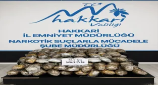 Hakkari'de 58 kilo 900 gram skunk ele geçirildi 