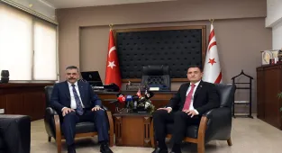 İçişleri Bakanı Çiftçi, KKTC İçişleri Bakanı Oğuz'u ziyaret etti 