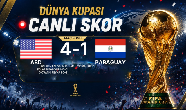 SON DAKİKA | ABD - Paraguay Maçında Gol: Folarin Balogun (45+5. Dakika)
