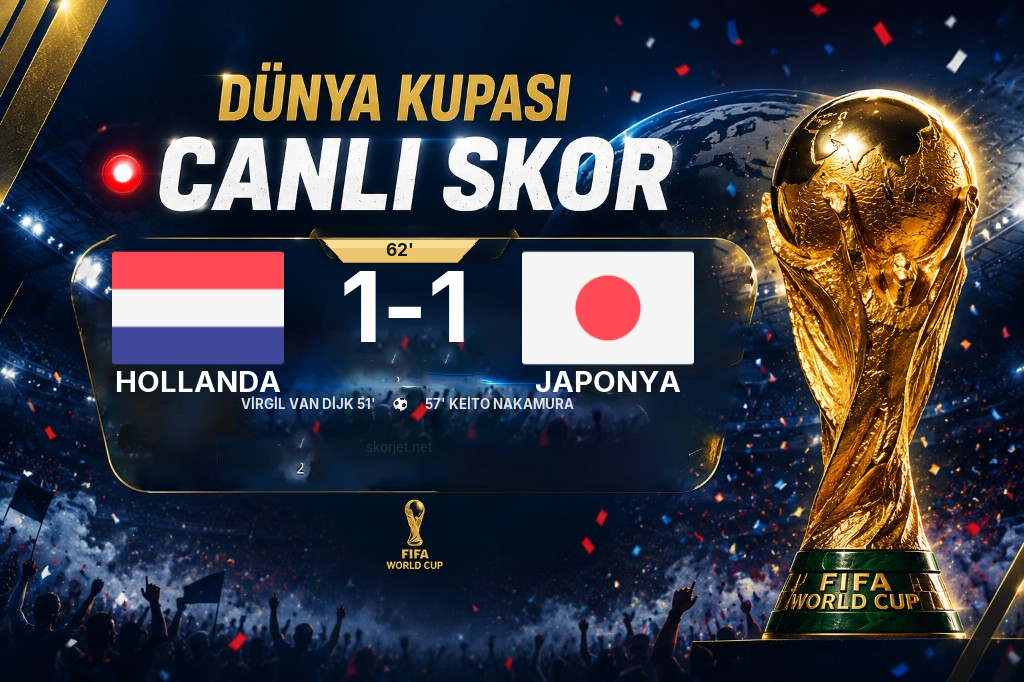 SON DAKİKA | Hollanda - Japonya Maçında Gol: Virgil van Dijk (51. Dakika)