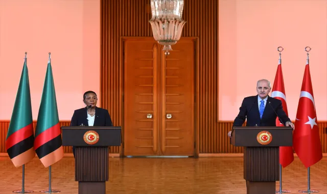 TBMM Başkanı Kurtulmuş, Zambiya Ulusal Meclisi Başkanı Mutti ile ortak basın toplantısında konuştu: