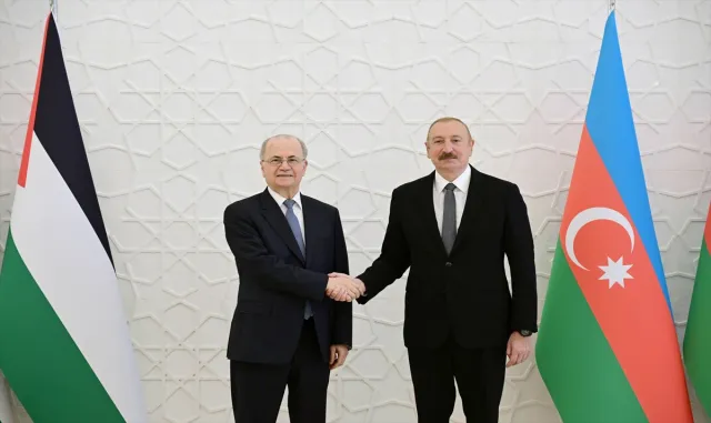 Azerbaycan Cumhurbaşkanı Aliyev, Filistin Başbakanı Mustafa'yı kabul etti