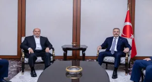 Bakan Fidan, Hamas Siyasi Büro Başkanı Hayye ve beraberindeki heyeti kabul etti