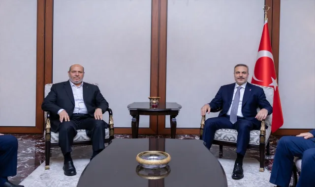 Bakan Fidan, Hamas Siyasi Büro Başkanı Hayye ve beraberindeki heyeti kabul etti