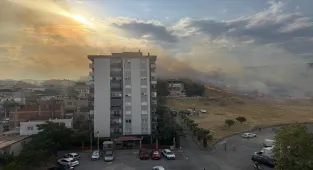 İzmir'de otluk alanda çıkan yangın kontrol altına alındı (GÜNCELLEME)